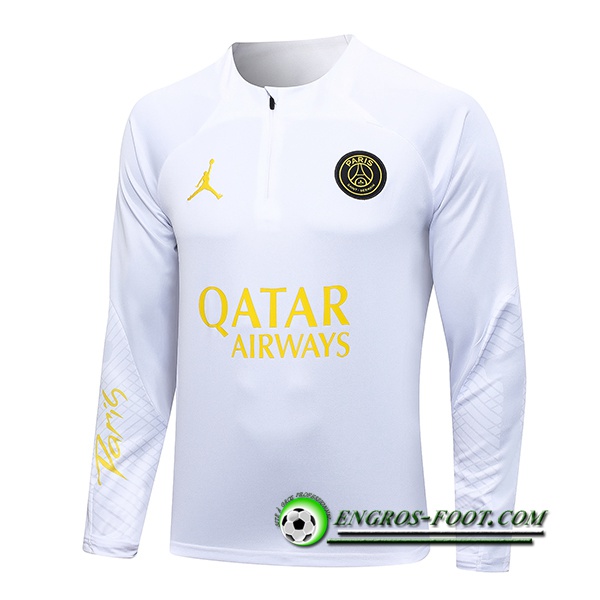 Sweatshirt Training PSG Jordan Blanc 2023/2024