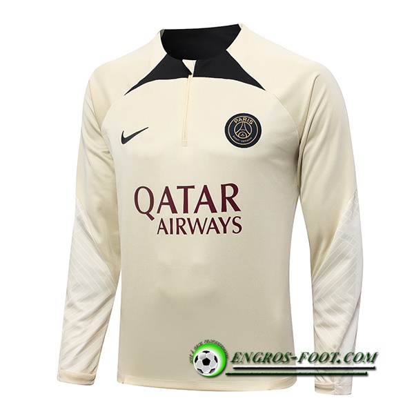 Sweatshirt Training PSG Jordan Jaune 2023/2024