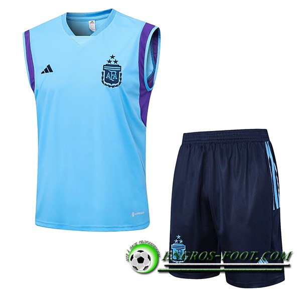 Ensemble Training Debardeur + Shorts Argentin Bleu Clair 2023/2024