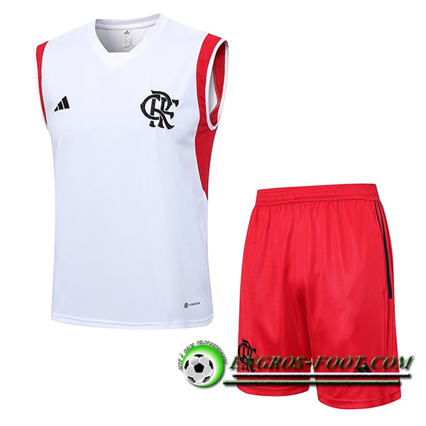 Ensemble Training Debardeur + Shorts Flamengo Blanc 2023/2024