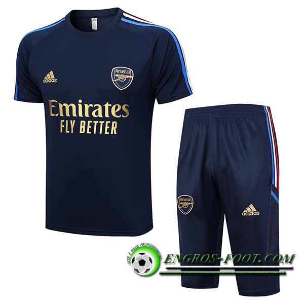 Ensemble Training T-Shirts + Shorts Arsenal Bleu Marine 2023/2024