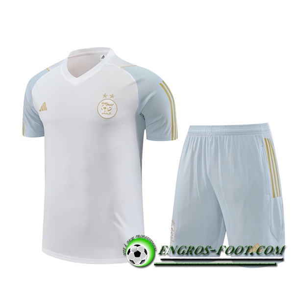 Ensemble Training T-Shirts + Shorts Algeria Blanc 2023/2024