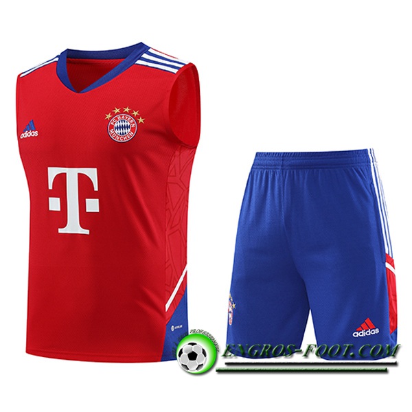 Ensemble Training Debardeur + Shorts Bayern Munich Rouge 2023/2024