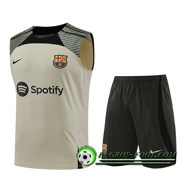 Ensemble Training Debardeur + Shorts FC Barcelone Vert 2023/2024 -02