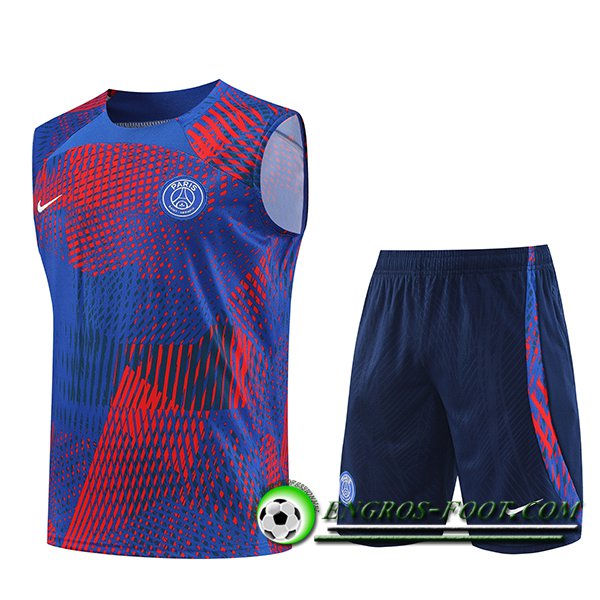 Ensemble Training Debardeur + Shorts PSG Rouge/Bleu 2023/2024