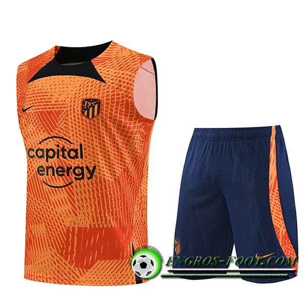 Ensemble Training Debardeur + Shorts Atletico Madrid Orange 2023/2024