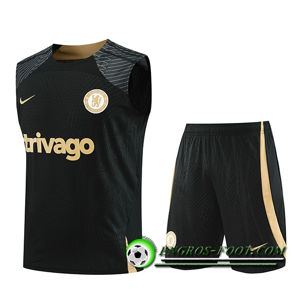 Ensemble Training Debardeur + Shorts FC Chelsea Noir 2023/2024