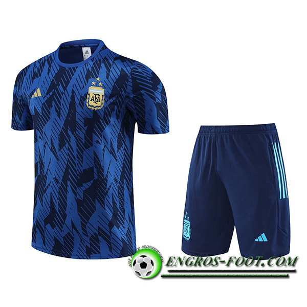 Ensemble Training T-Shirts + Shorts Argentin Bleu 2023/2024