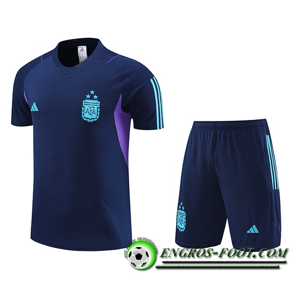 Ensemble Training T-Shirts + Shorts Argentin Bleu Clair 2023/2024