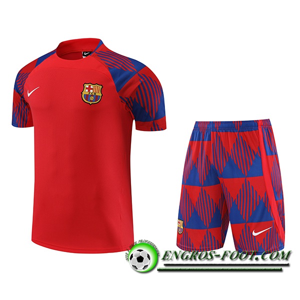 Ensemble Training T-Shirts + Shorts FC Barcelone Rouge 2023/2024