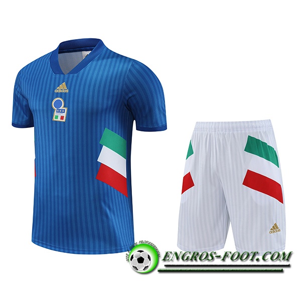 Ensemble Training T-Shirts + Shorts Italie Bleu 2023/2024