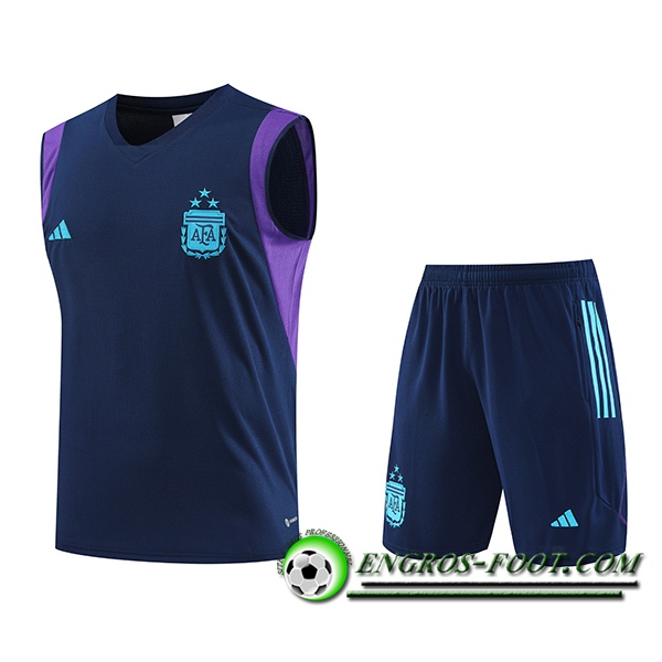 Ensemble Training Debardeur + Shorts Argentin Bleu Marine 2023/2024