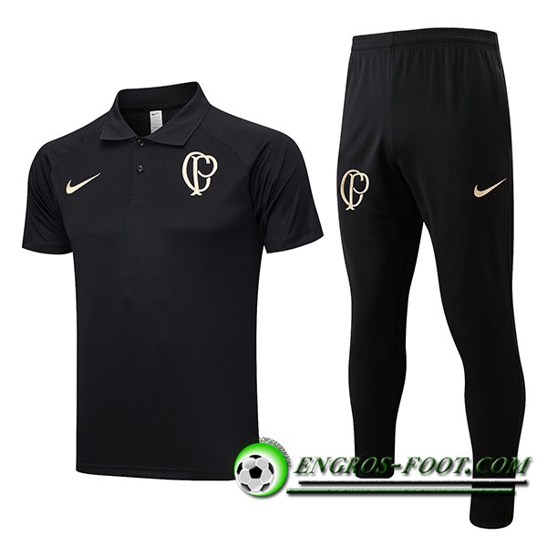 Ensemble Polo Foot Corinthians Noir 2023/2024