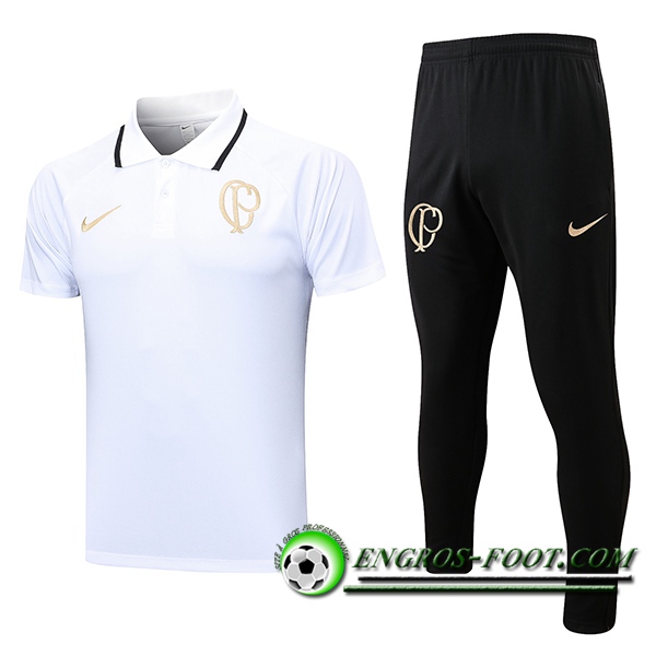 Ensemble Polo Foot Corinthians Blanc 2023/2024