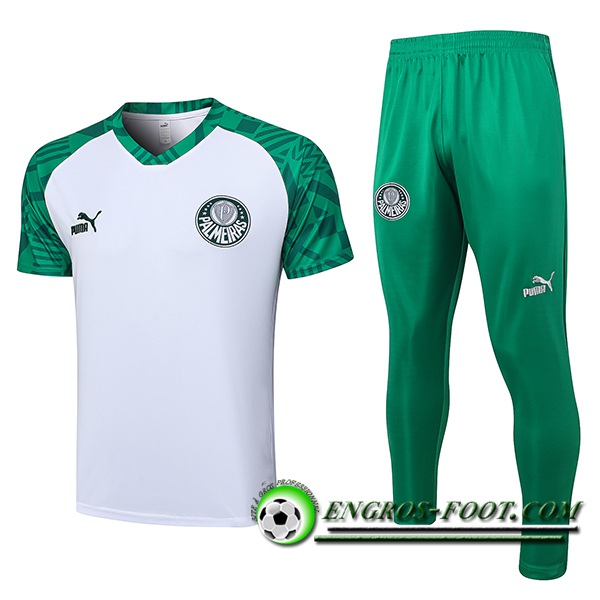 Ensemble Polo Foot Palmeiras Blanc 2023/2024