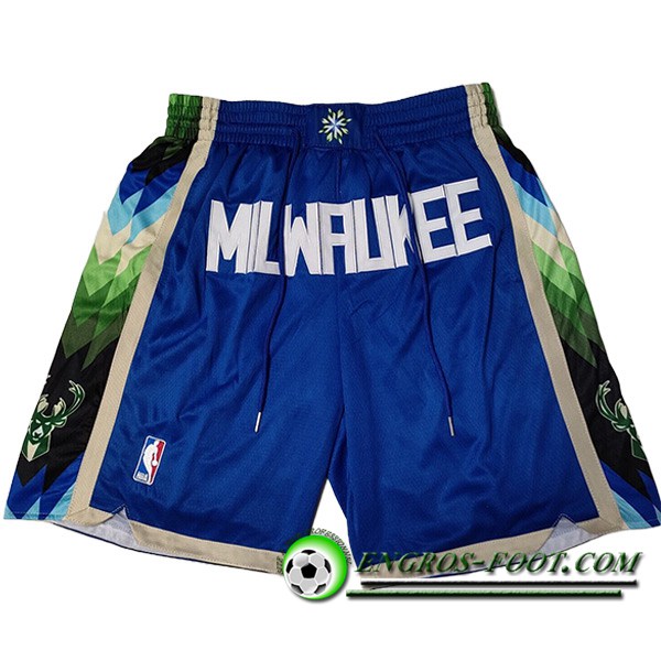 Shorts NBA Milwaukee Bucks 2023 Bleu