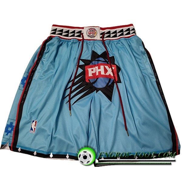 Shorts NBA Phoenix Suns 2023 Bleu Clair