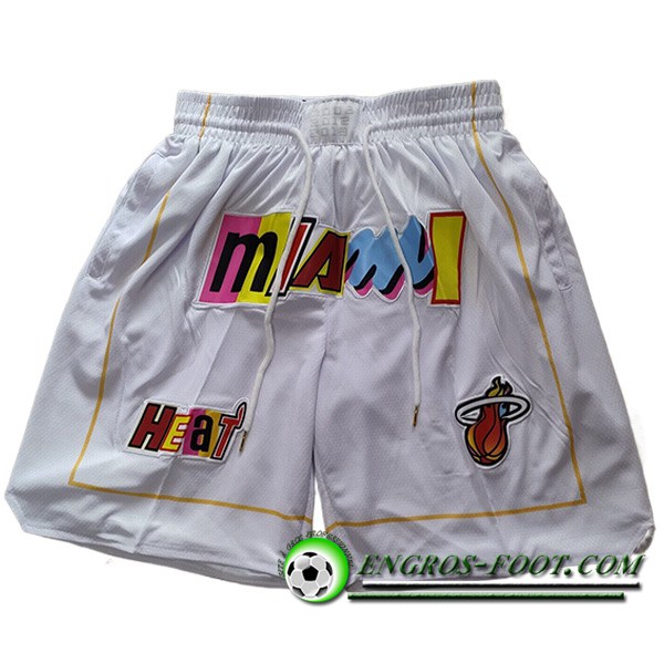 Shorts NBA Miami Heat 2023 Blanc