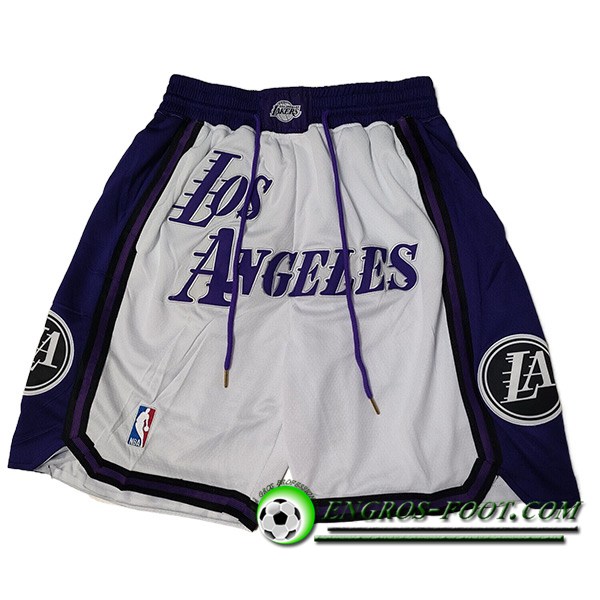 Shorts NBA Los Angeles Lakers 2023 Blanc