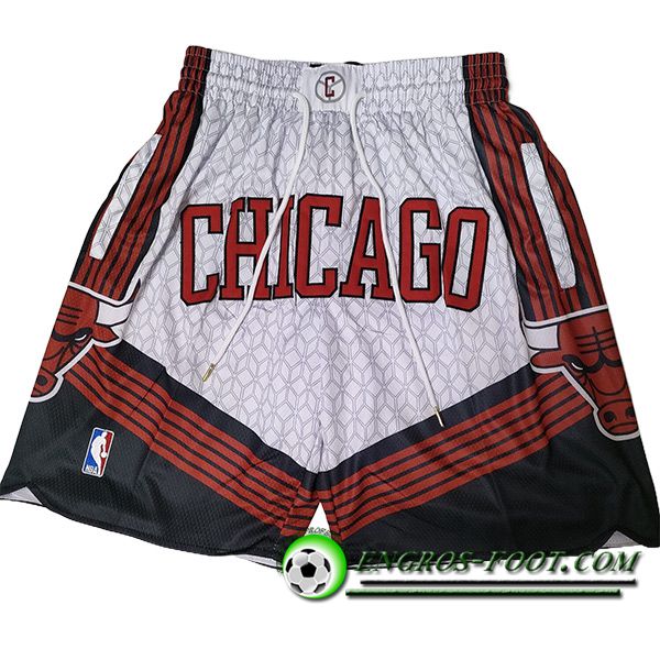 Shorts NBA Chicago Bulls 2023 Blanc