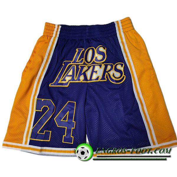 Shorts NBA Los Angeles Lakers Pourpre/Jaune