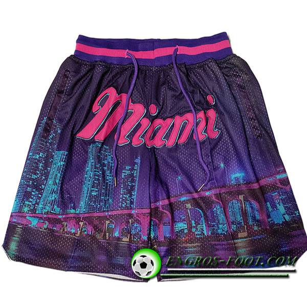 Shorts NBA Miami Heat Pourpre