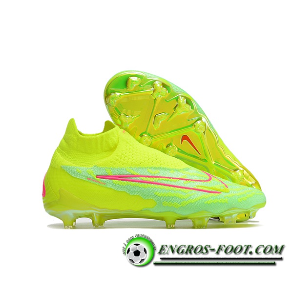 Nike Chaussures de Foot Phantom GX High Gang Elite DF Link FG Vert