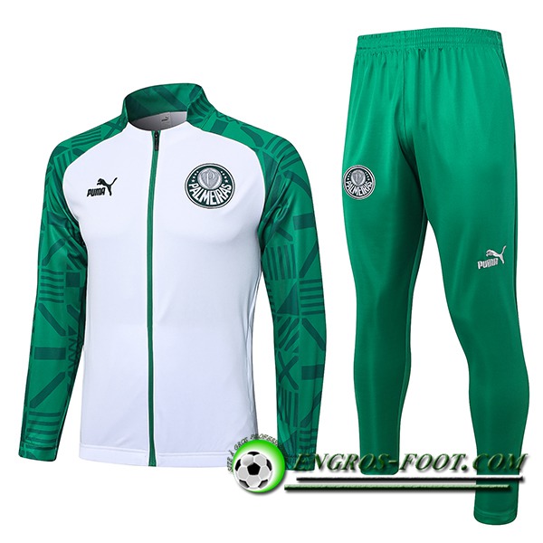 Ensemble Survetement de Foot - Veste Palmeiras Blanc/Vert 2023/2024