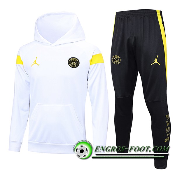 Ensemble Survetement Veste A Capuche Jordan PSG Blanc 2023/2024