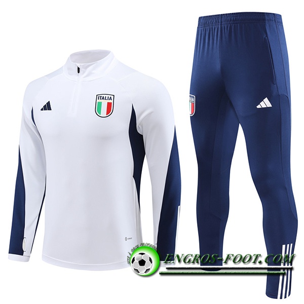 Ensemble Survetement de Foot Italie Blanc 2023/2024 -02