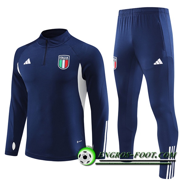 Ensemble Survetement de Foot Italie Bleu Marine 2023/2024 -03