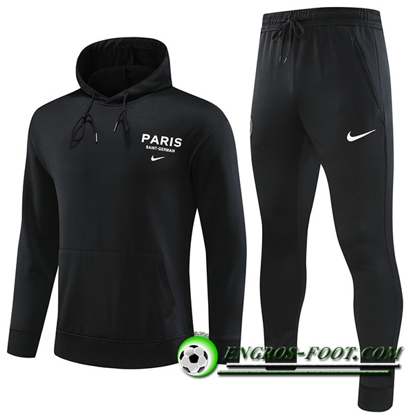 Ensemble Survetement Veste A Capuche PSG Noir 2023/2024