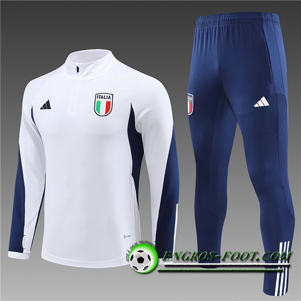 Ensemble Survetement de Foot Italie Enfant Blanc 2023/2024