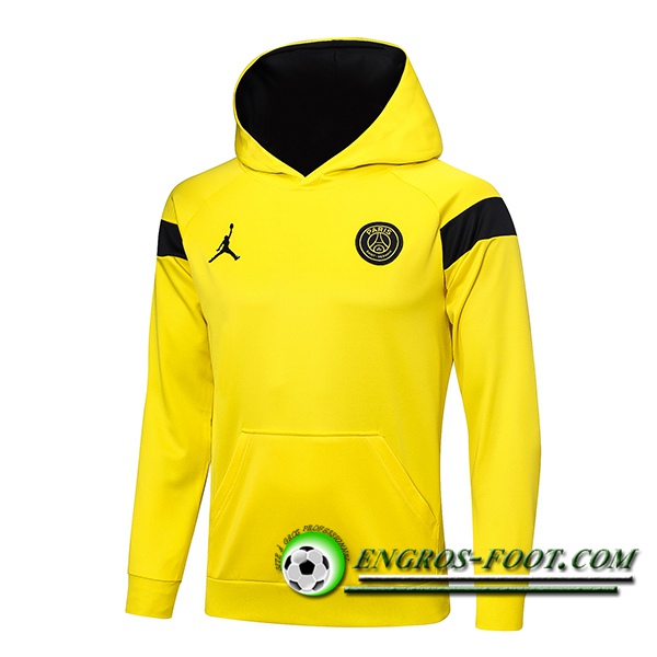 Sweatshirt Training Capuche Jordan PSG Jaune 2023/2024