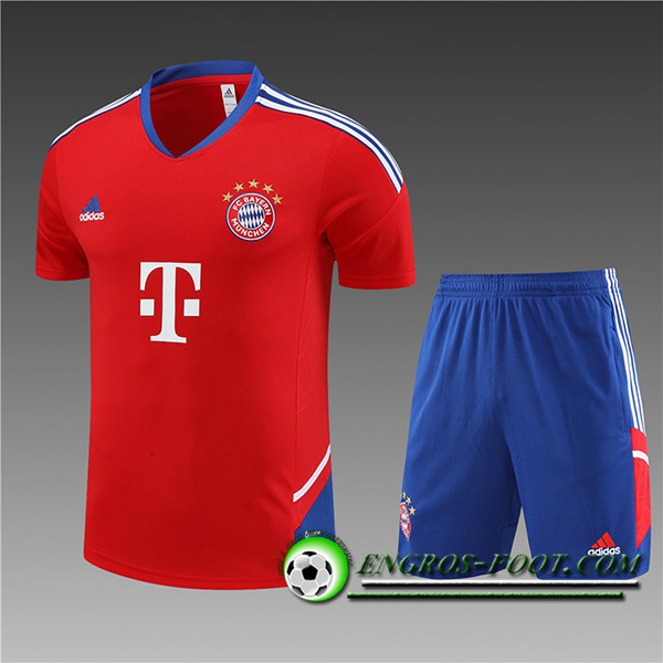 Ensemble Training T-Shirts + Shorts Bayern Munich Enfant Rouge 2023/2024