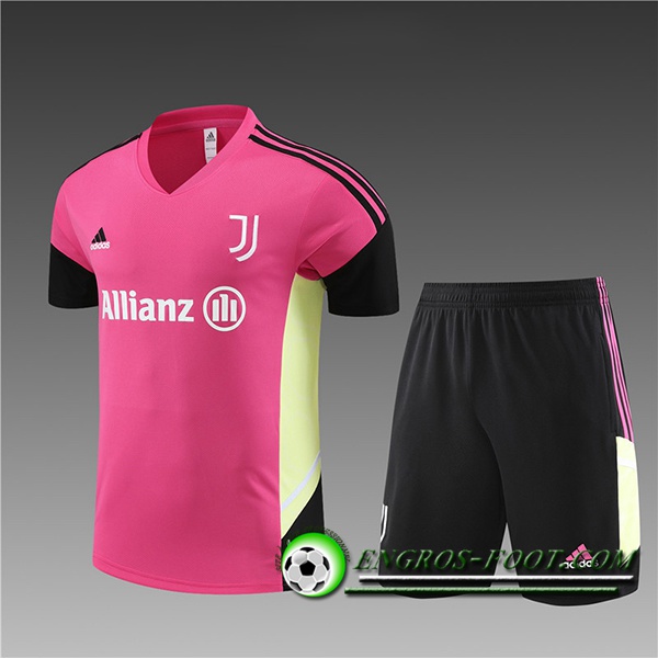 Ensemble Training T-Shirts + Shorts Juventus Enfant Rose 2023/2024