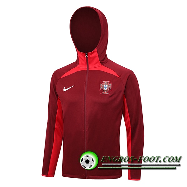 Veste A Capuche Portugal Rouge 2023/2024