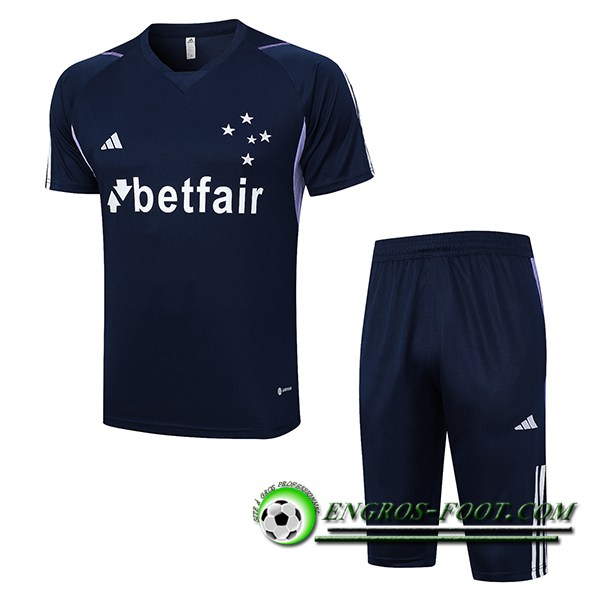 Ensemble Training T-Shirts + Shorts Cruzeiro Bleu Marine 2023/2024