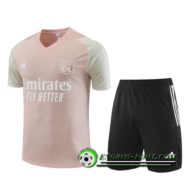 Ensemble Training T-Shirts + Shorts Lyon Rose 2023/2024