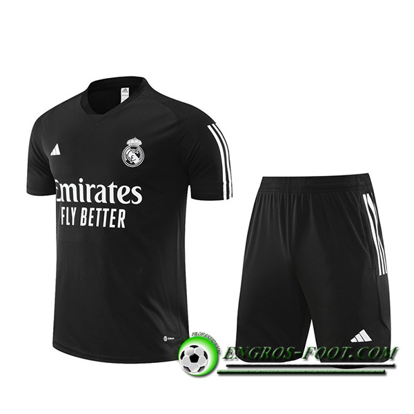 Ensemble Training T-Shirts + Shorts Real Madrid Noir 2023/2024