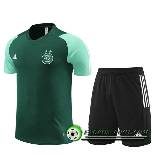 Ensemble Training T-Shirts + Shorts Algeria Vert 2023/2024