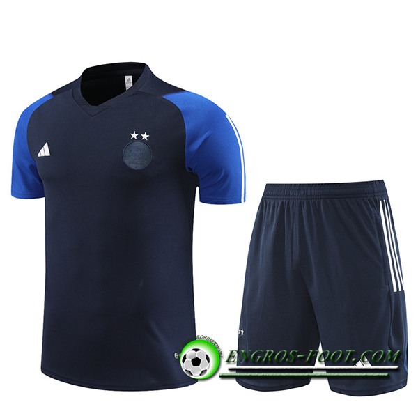 Ensemble Training T-Shirts + Shorts Algeria Bleu Marine 2023/2024