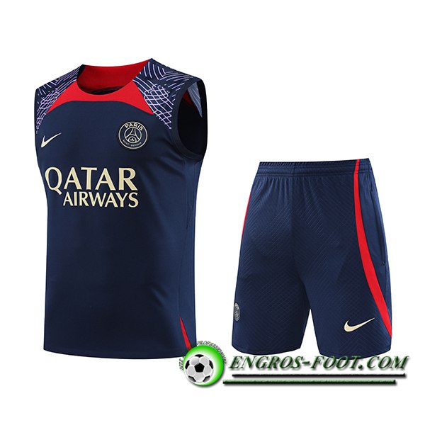 Ensemble Training Debardeur + Shorts PSG Bleu Marine 2023/2024 -02