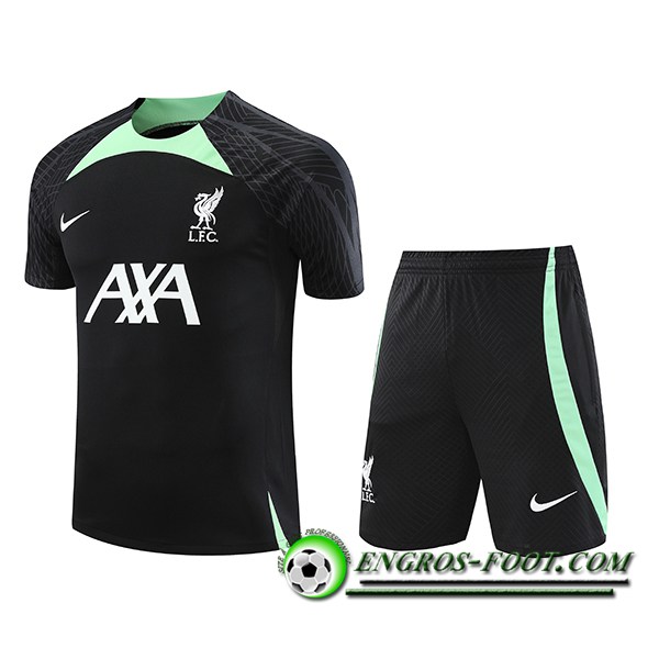 Ensemble Training T-Shirts + Shorts FC Liverpool Noir 2023/2024