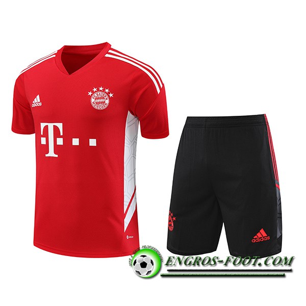 Ensemble Training T-Shirts + Shorts Bayern Munich Rouge 2023/2024