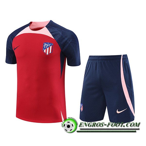 Ensemble Training T-Shirts + Shorts Atletico Madrid Rouge 2023/2024 -02