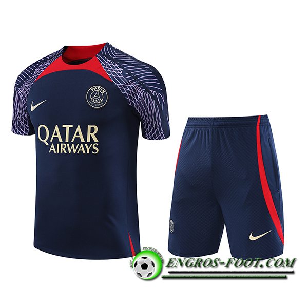 Ensemble Training T-Shirts + Shorts PSG Bleu Marine 2023/2024 -02