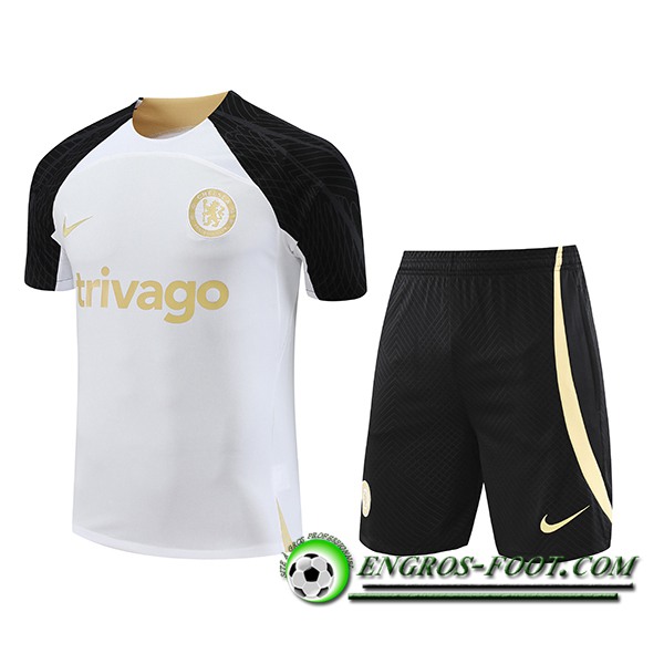 Ensemble Training T-Shirts + Shorts FC Chelsea Blanc 2023/2024 -02