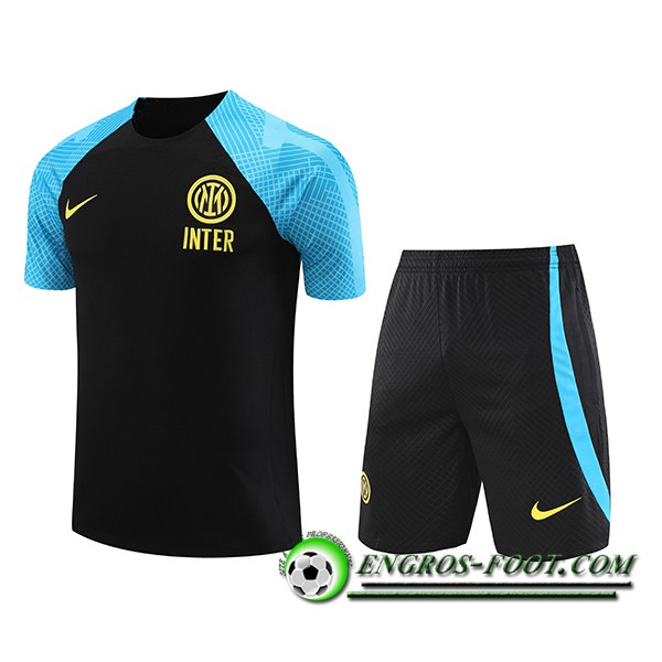 Ensemble Training T-Shirts + Shorts Inter Milan Noir 2023/2024