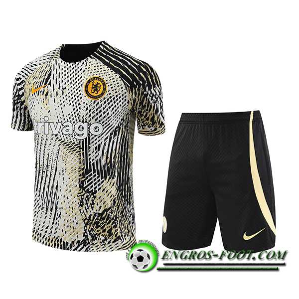 Ensemble Training T-Shirts + Shorts FC Chelsea Jaune 2023/2024